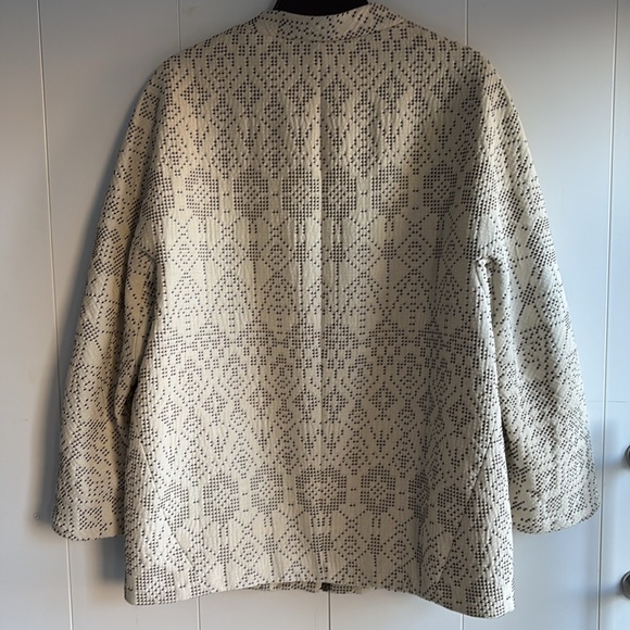*Host Pick* Zara jacket cream with black stitched pattern size M - Picture 7 of 10